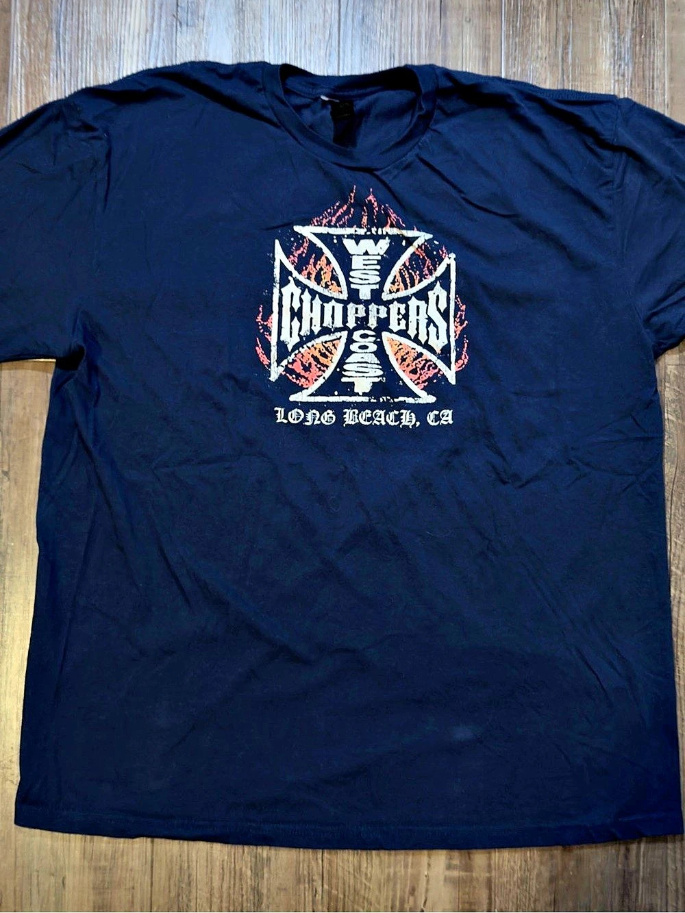 Gildan west coast choppers Long Beach, CA graphic tee Graphic Tee XL Blue Red